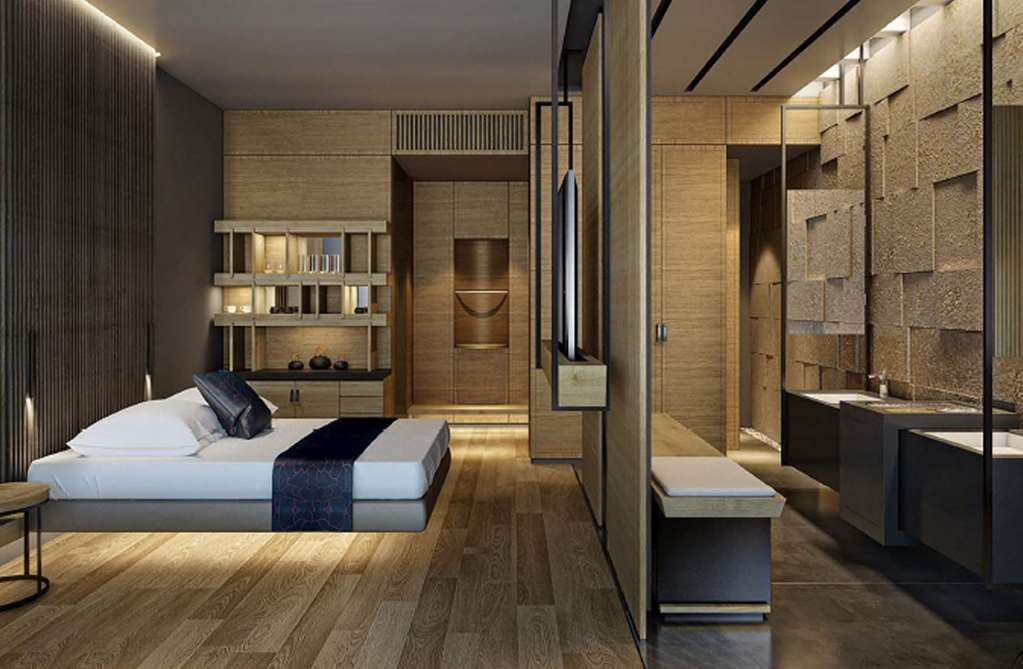 시저스 팰리스 블루워터 두바이 객실 사진 A bedroom at the hotel